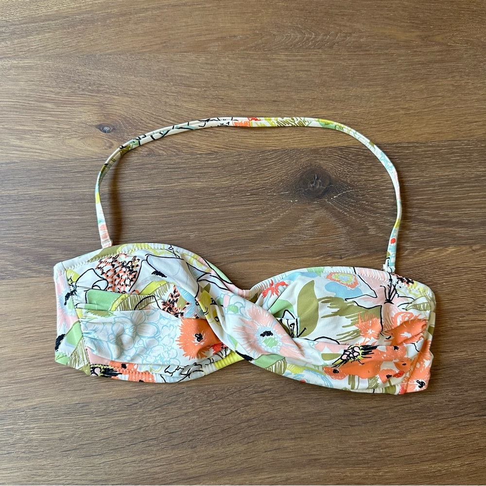 J. CREW Floral Bikini Top with removable straps